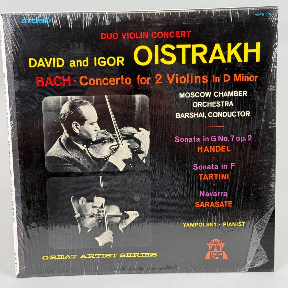 Hall of Fame David and Igor Oistrakh Bach Concerto 12" Vinyl LP‎ - NEAR MINT
